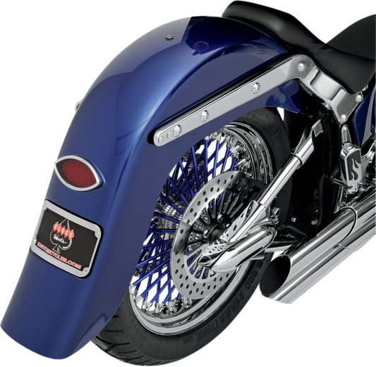 KLOCK WERKS Benchmark 4" Stretched Rear Fender - Frenched - Unfinished - For Custom Application KWF-02-0400