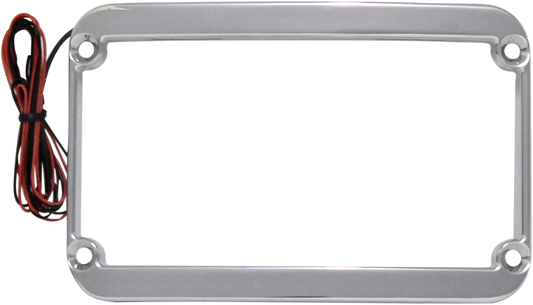 KLOCK WERKS License Plate Frame - Lighted - Chrome KWS-01-0089