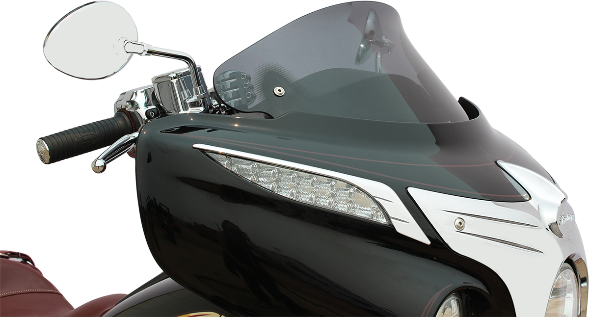 KLOCK WERKS Flare™ Windshield - 10" - Short - Dark Smoke - Indian KWW-04-0040