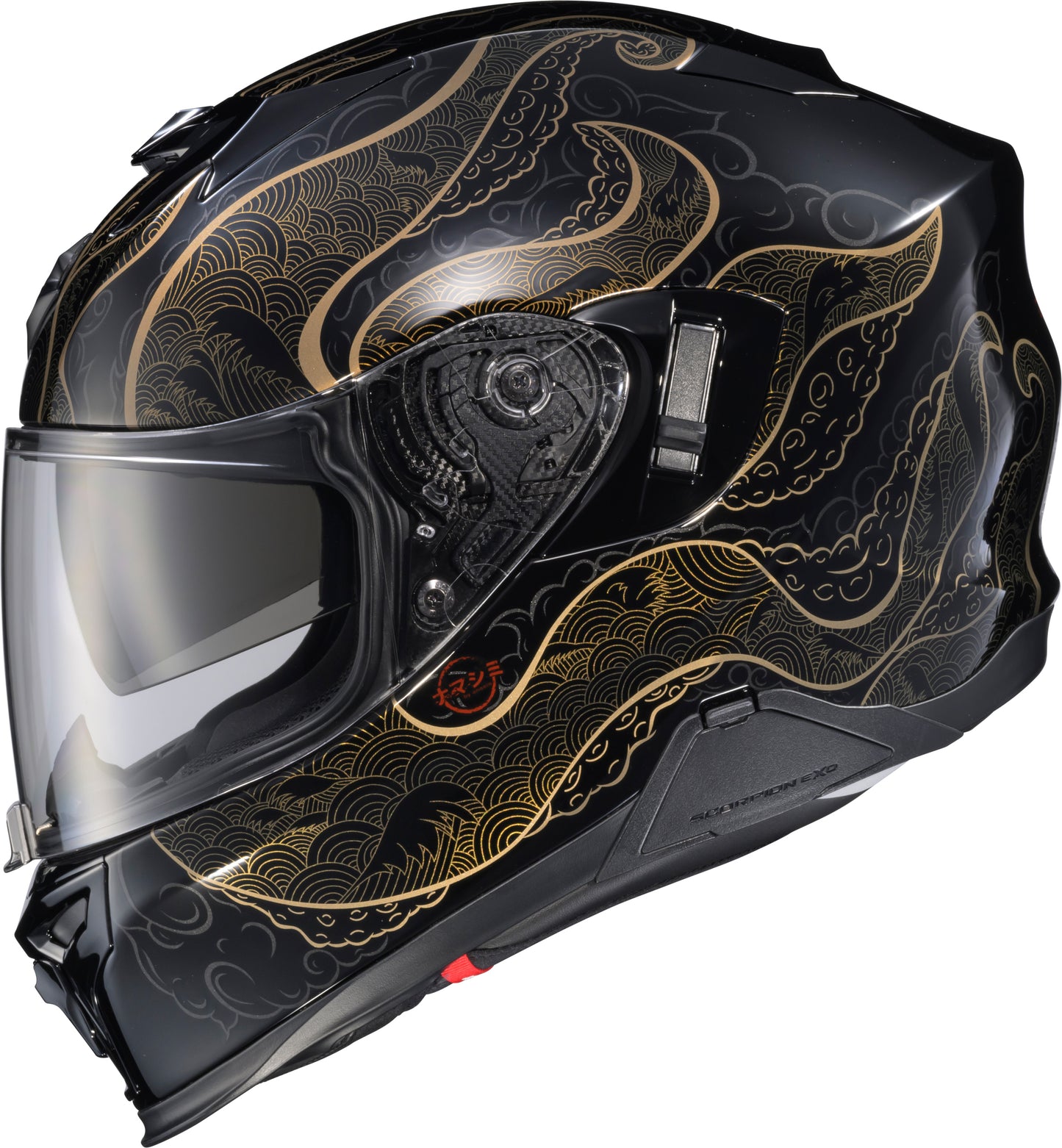 Scorpion EXO Exo T520 Helmet Nama Shimi Black/Gold - DOT and ECE Certified Motorcycle Helmet