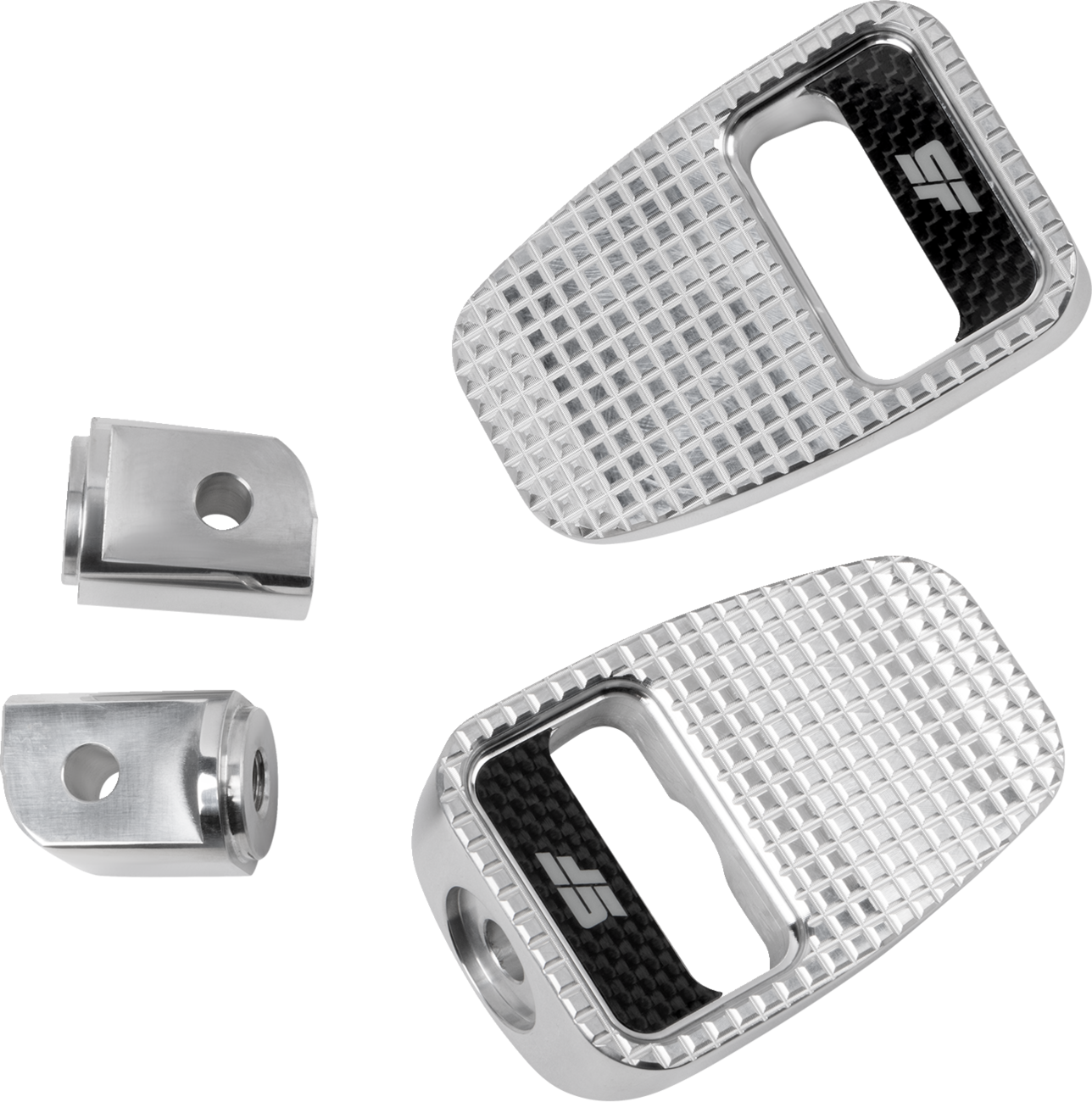 SLYFOX Foot Pegs - Silver Polished - Rear SF-904-02-2