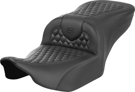 SADDLEMEN Roadsofa™ Seat for FLTR/FLHX 2023-2024 – Honeycomb Stitching and Saddlehyde Cover