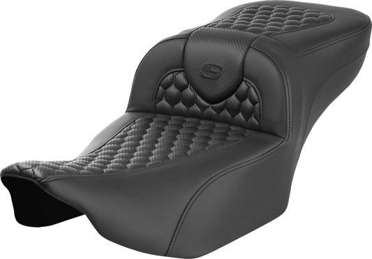 SADDLEMEN Roadsofa™ Extended Reach Seat for FLTR/FLHX 2023-2024 – Honeycomb Finish, Part No. 823-07-19000