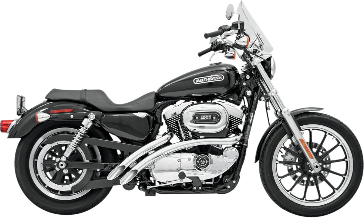 BASSANI XHAUST Radial Sweepers Exhaust System - Chrome - '86-'03 XL XL-FF12