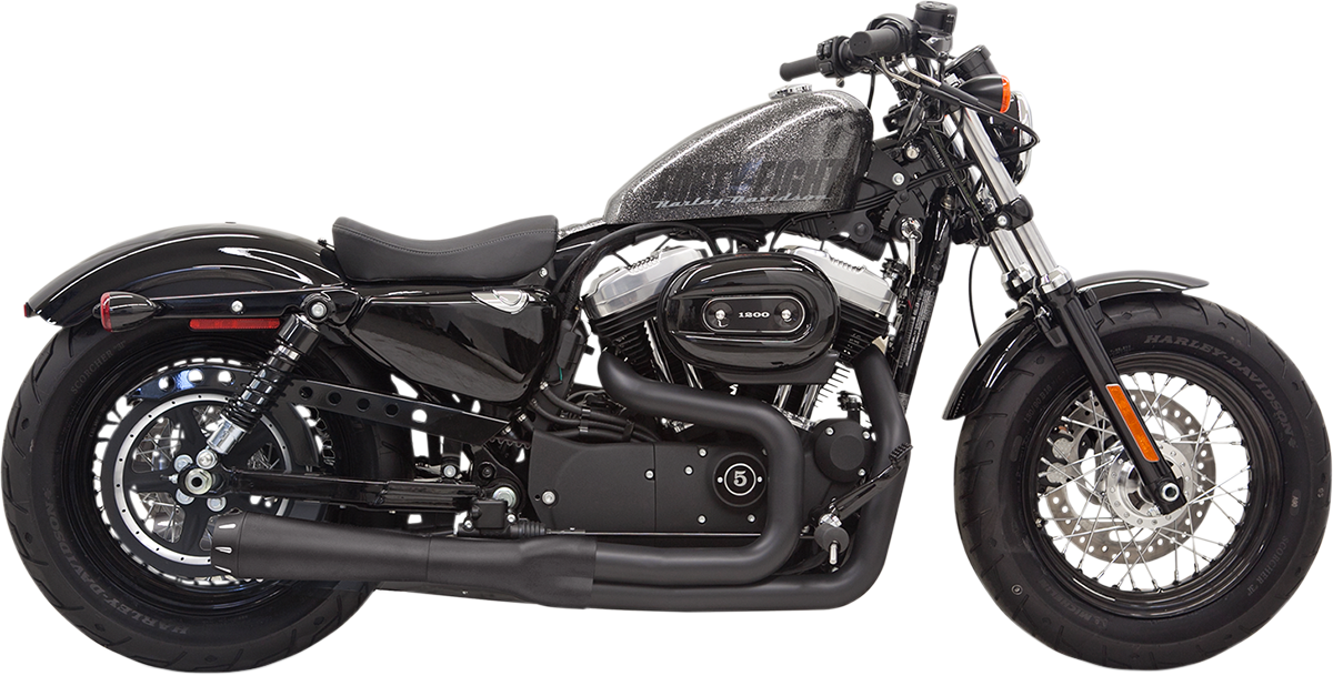 BASSANI XHAUST Mega Power Exhaust - Short - '14-'21 XL with Mid/Forward Controls