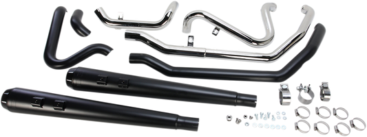 BASSANI XHAUST Down Under Exhaust - Black - Megaphone 1F66RB
