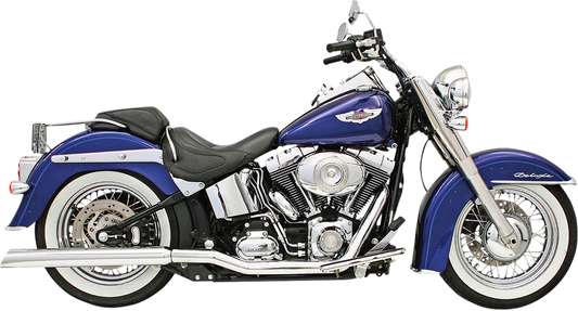 BASSANI XHAUST Slip-On Mufflers - Slash-Down - Chrome 31117C