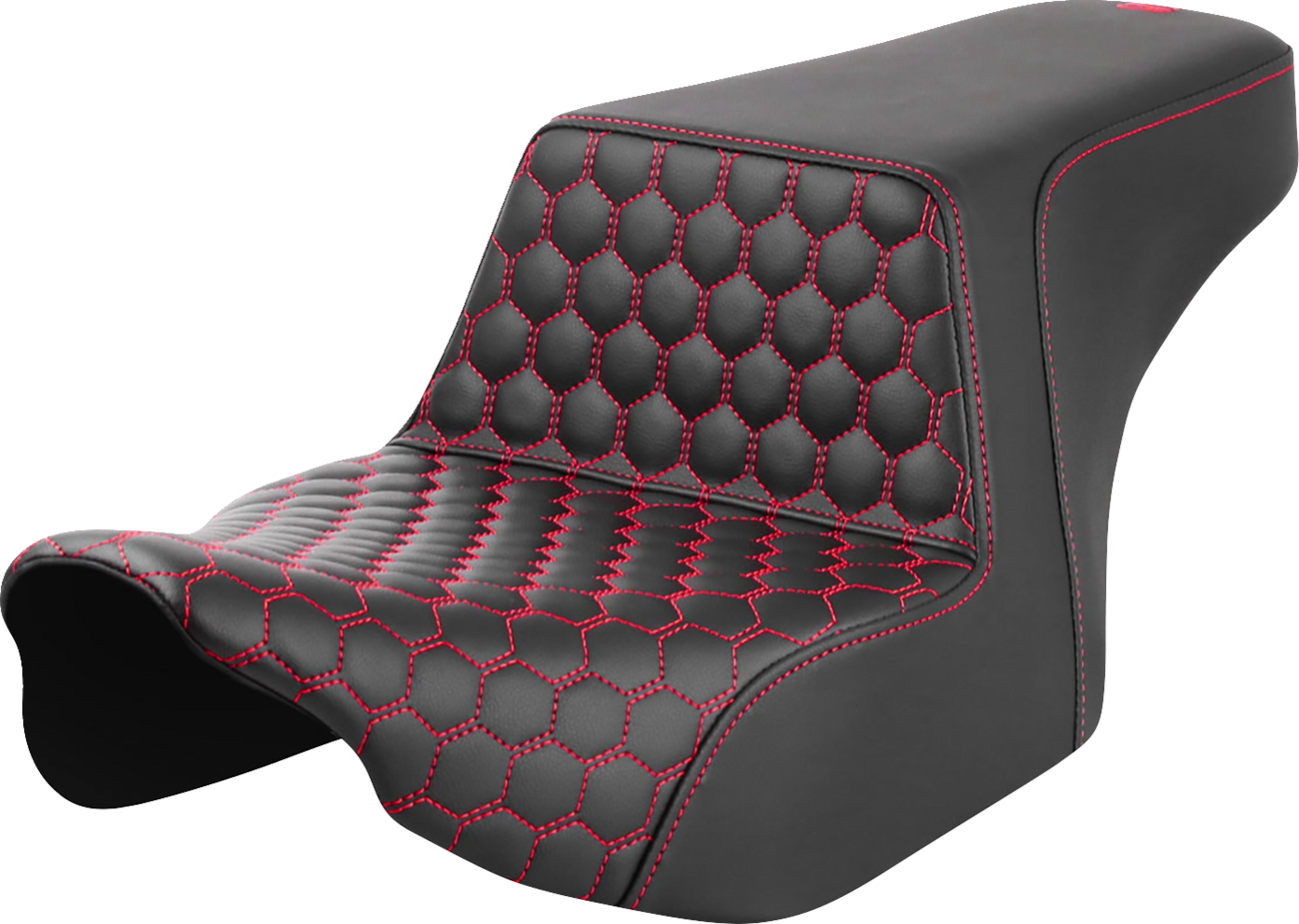 SADDLEMEN Step-Up Front Honeycomb Seat with Red Stitching for FL 2023-2024 - Part #823-07-17704