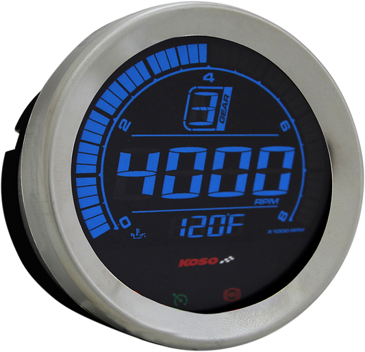 KOSO NORTH AMERICA 4" Tachometer - Chrome BA051100