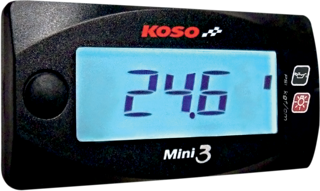 KOSO NORTH AMERICA Mini 3 Oil Pressure Gauge BA003200