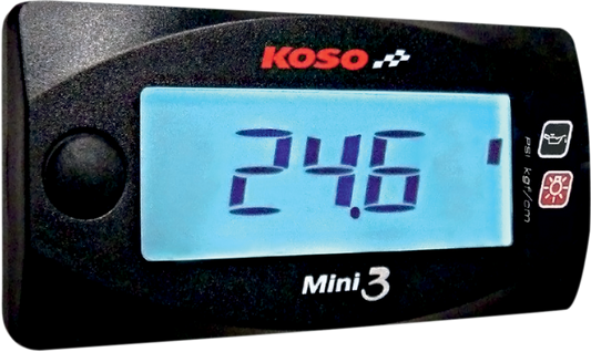 KOSO NORTH AMERICA Mini 3 Oil Pressure Gauge BA003200