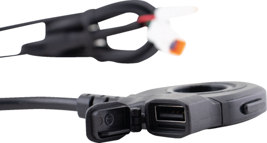 KOSO NORTH AMERICA Heated Grip Thumb Switch - USB-A Charger - Black KB011100