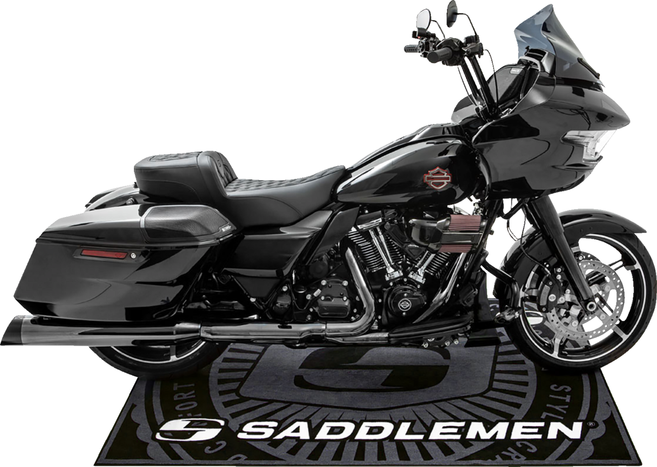 SADDLEMEN FM-003 Floor Mat - 72 x 48 inches with Logo and Non-Slip Backing