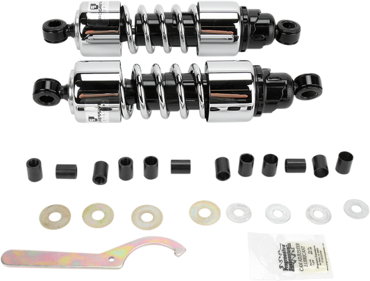 Progressive Suspension 412 Cruiser Series Shocks – 11.5 Inch Chrome for Cruiser and Touring Bikes