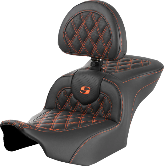 SADDLEMEN RoadSofa™ Seat with Backrest for FLTR/FLHX '23-'24 - Model 823-07-182B3