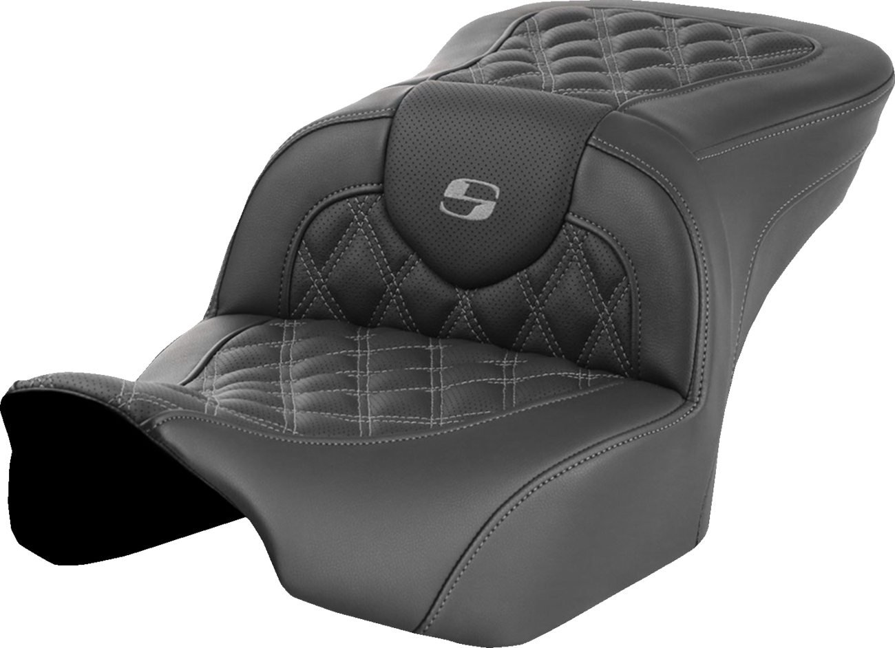 SADDLEMEN Roadsofa™ Seat for FLTR/FLHX 2023-2024 - Lattice Stitch, Part 823-07-18201