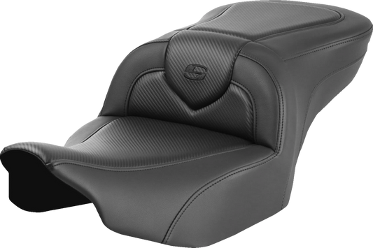 SADDLEMEN RoadSofa™ Seat with Carbon Fiber Weave for FLTR/FLHX 2023-2024 | Part 823-07-18500