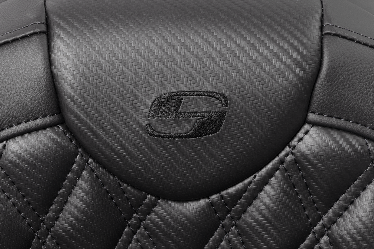SADDLEMEN Roadsofa™ Seat without Backrest - Carbon Fiber, Lattice Stitch for FL 2008-2023, Part 808-07B-206A0