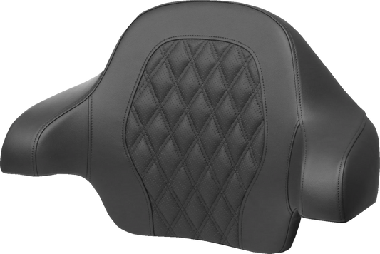 Saddlemmen Tour-Pak Backrest Pad with Lattice Stitch and Blue Accent for Harley FL 2014-2024 - Part 814-07-15001