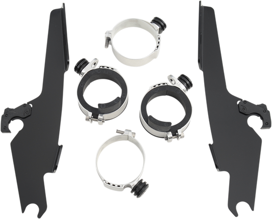 MEMPHIS SHADES Batwing Trigger Lock Mounting Kit - V Star - Black MEM8992