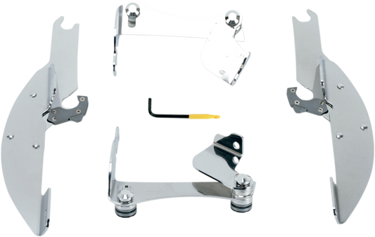 MEMPHIS SHADES Batwing Trigger Lock Mounting Kit - VTX 1300 - Polished MEK1901
