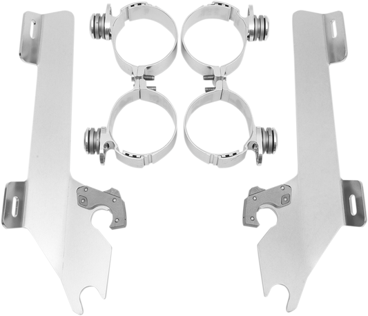MEMPHIS SHADES Batwing Trigger Lock Mounting Kit - VTX 1800 - Polished MEK1903