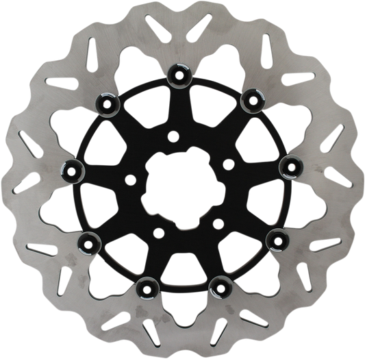GBRAKES Wave® Brake Rotor - Black Carrier DF680CW-B