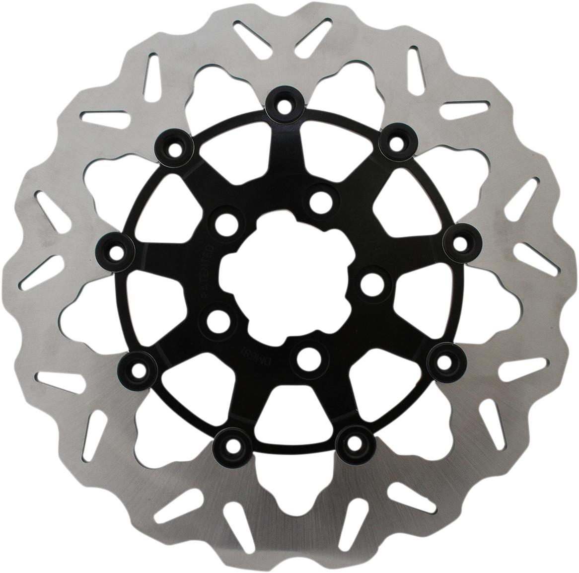 GBRAKES Wave® Brake Rotor - Rear - Black Carrier DF681CW-B