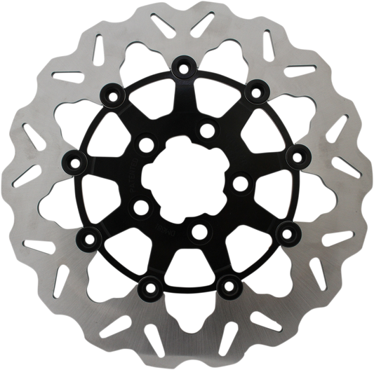GBRAKES Wave® Brake Rotor - Rear - Black Carrier DF681CW-B