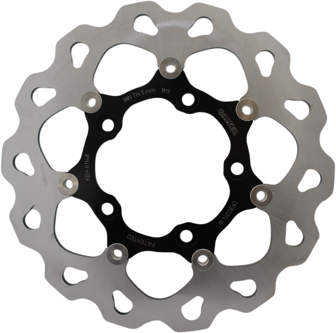 GALFER Brake Rotor - Rear - Black Carrier DF822FLW