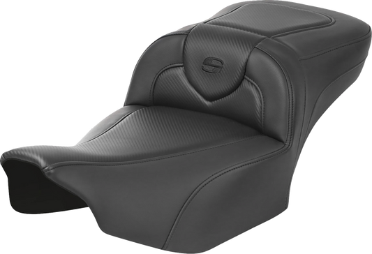 SADDLEMEN Roadsofa™ Extended Reach Seat for FLTR/FLHX 2023-2024 – Carbon Fiber with Saddlehyde Cover