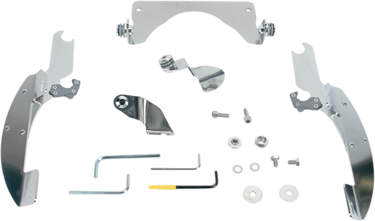 MEMPHIS SHADES Batwing Trigger Lock Mounting Kit - C90/T - Polished MEK1918