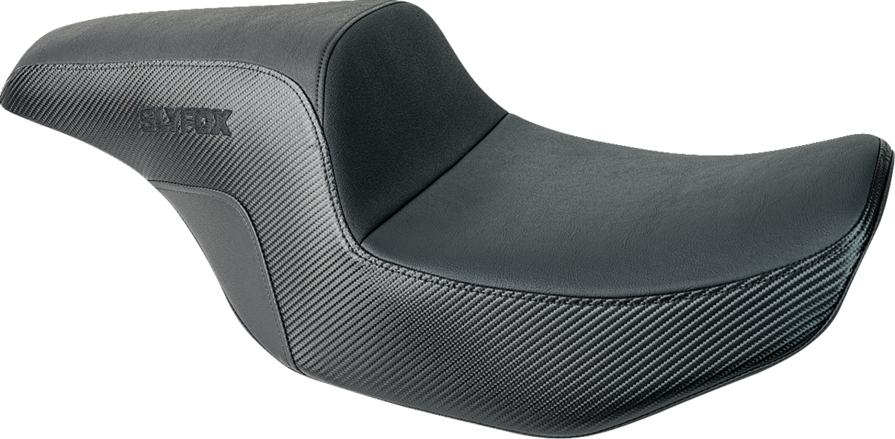 SLYFOX Drifter Tour Seat with Vinyl and Slipstop Technology – Black Logo for FL '23-'24 (Part #4685A-Slyfox)