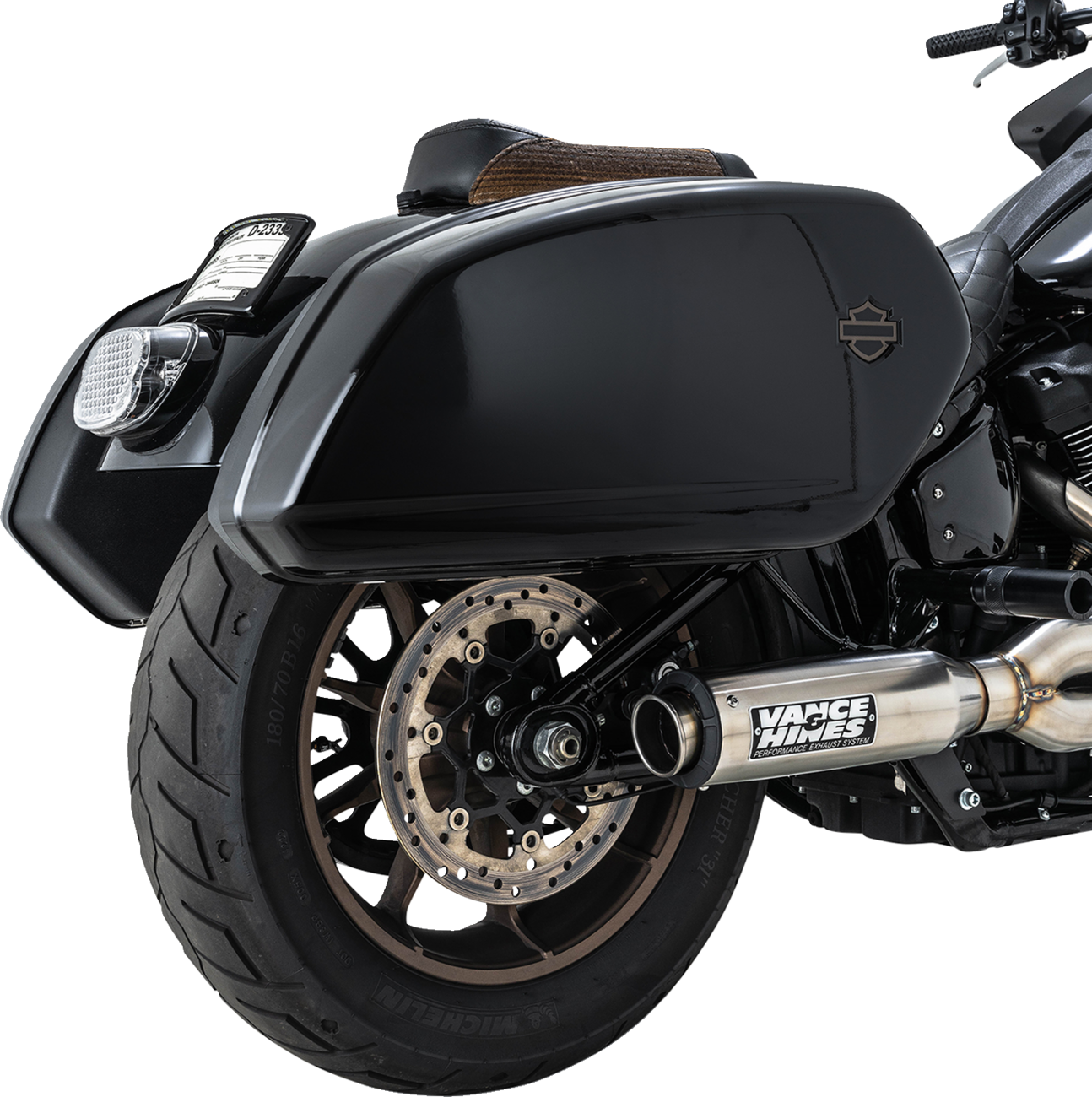 Vance & Hines 27337 Supersport 2-Into-1 Exhaust System for Softail with Brushed Finish
