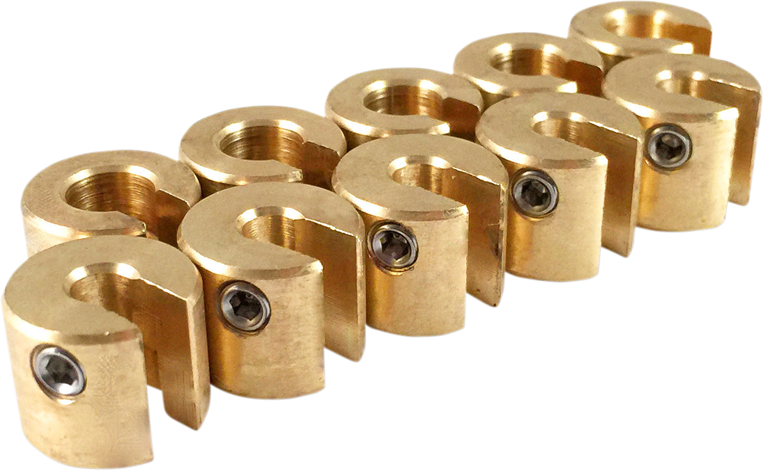 NO-MAR Wheel Weights 1/2 oz Brass - 10 Pack (Part No. WT-SPK10BR-50)