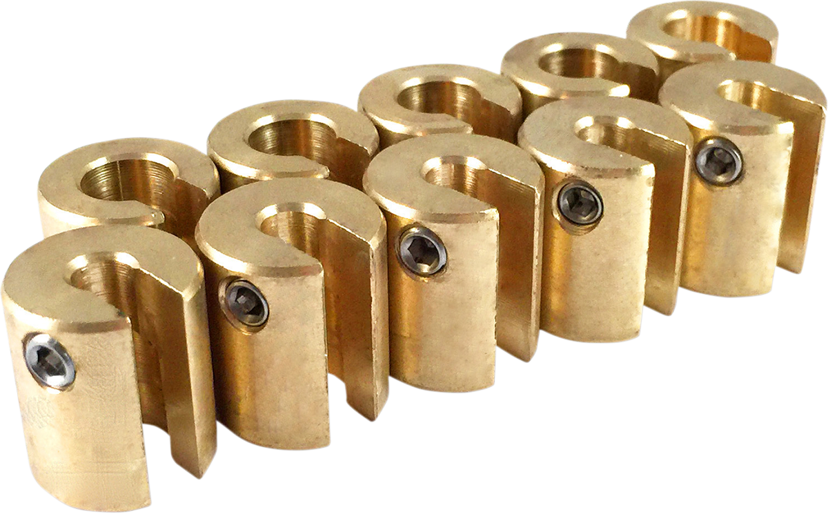 NO-MAR Wheel Weights – 3/4 oz Brass, 10 Pack (Part Number WT-SPK10BR-75)