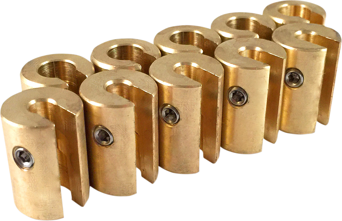 NO-MAR Wheel Weights - 1 oz Brass - 10 Pack (Part Number WT-SPK10BR-1)