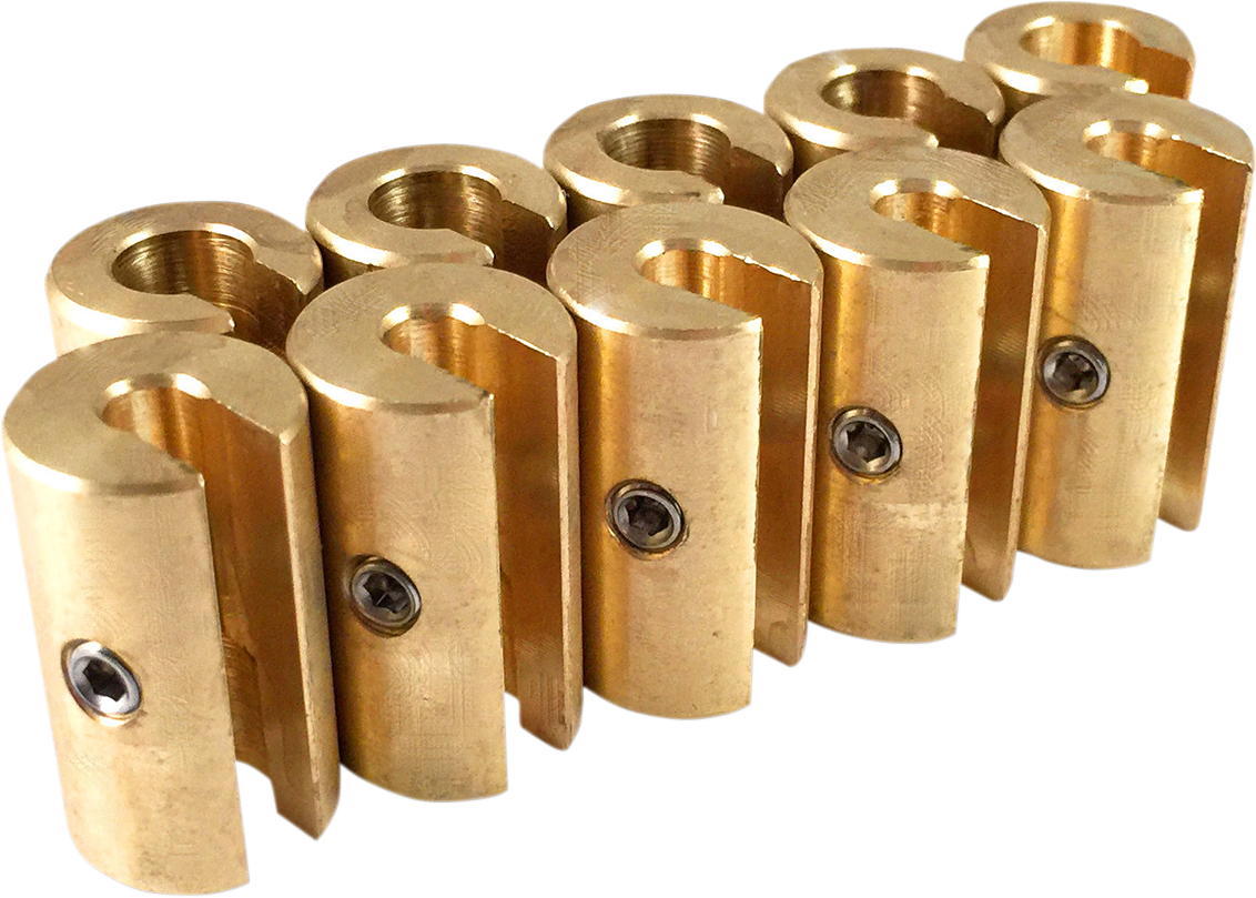 NO-MAR Wheel Weights 1-1/4 oz Brass – 10 Pack (Part Number: WT-SPK10BR-125)