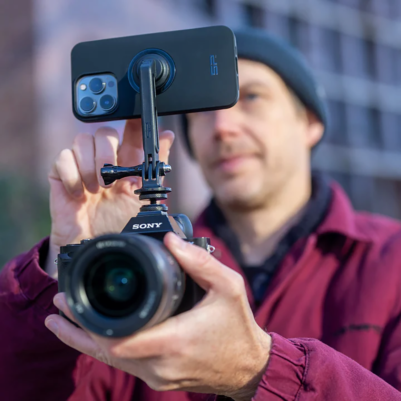 SP CONNECT Creator Kit - SPC+ 52832 with 360° Adjustment for GoPro and MicroRails Mounts