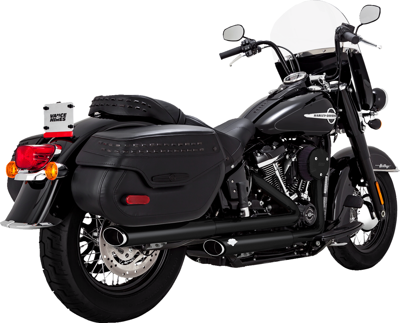 Vance & Hines Twin Slash Slip-On Mufflers PCX™ Black 46379 – High-Flow Exhaust System for Enhanced Torque and Sound