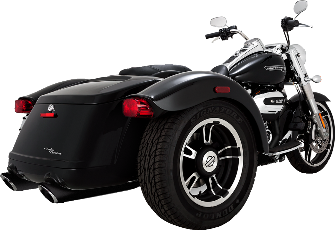 Vance & Hines Twin Slash Slip-On Mufflers - Black (Part #46796)