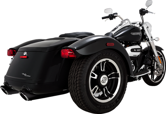 Vance & Hines Twin Slash Slip-On Mufflers - Black (Part #46796)