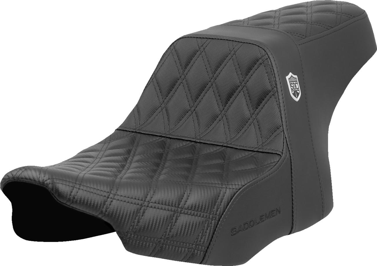 Saddlemen Pro Series SDC Performance Seat for FLH/FLT 2023-2024 with Lattice Stitch and Gripper - Part SC82307D0