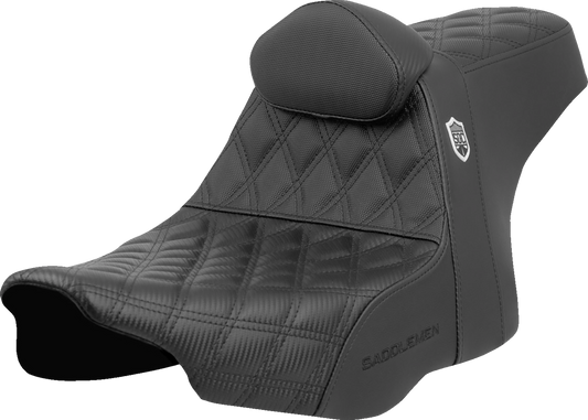 Saddlemen Pro Series SDC Performance Seat with Backrest for Harley FLH/FLT 2023-2024, Model SC82307DB0