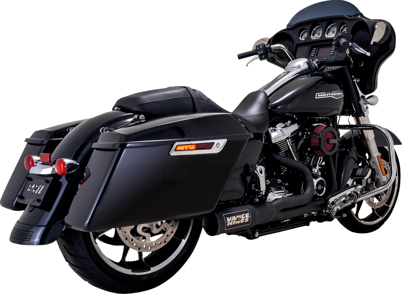 Vance & Hines 47321-22 2-into-1 High Output PCX™ Exhaust System - Black for Touring Motorcycles