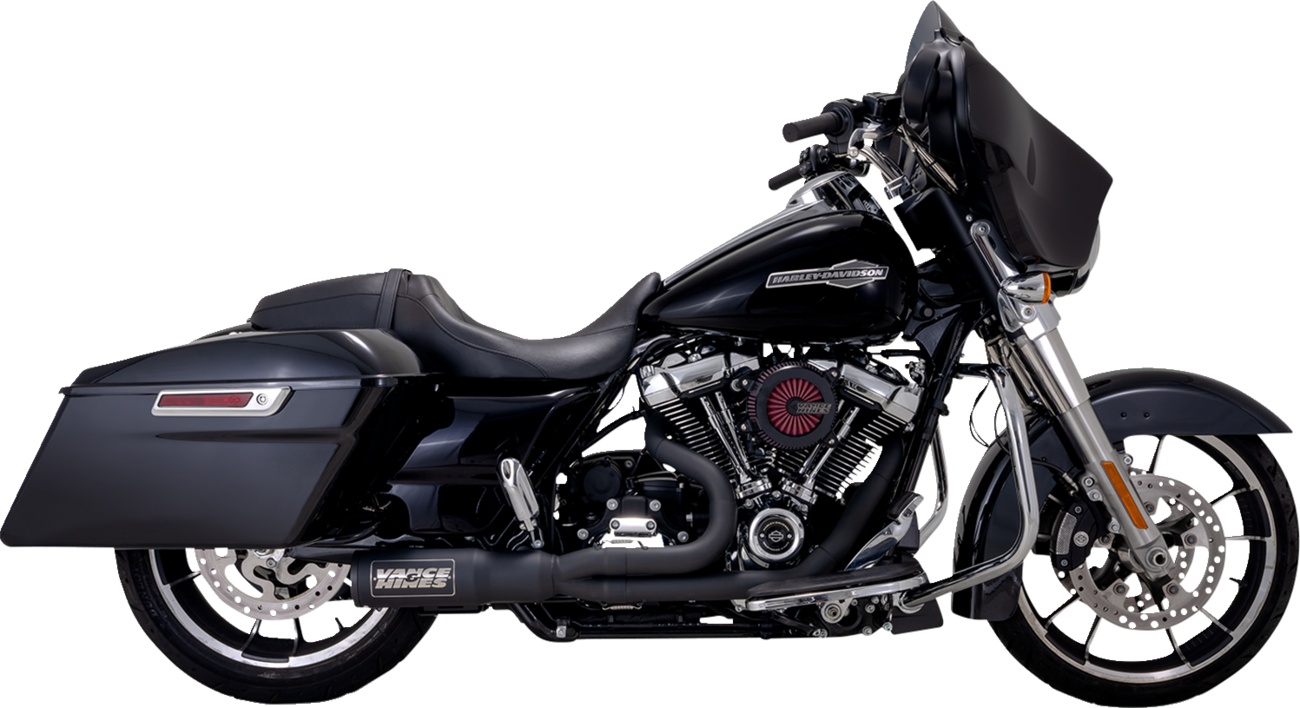 Vance & Hines 47321-22 2-into-1 High Output PCX™ Exhaust System - Black for Touring Motorcycles