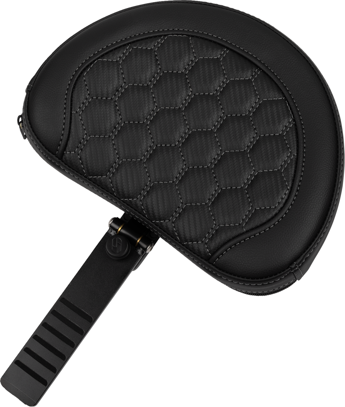 SADDLEMEN Roadsofa™ Extended Reach Seat with Backrest for FLTR/FLHX 2023-2024 - Honeycomb Dark Gray Stitch Part 823-07-190B2