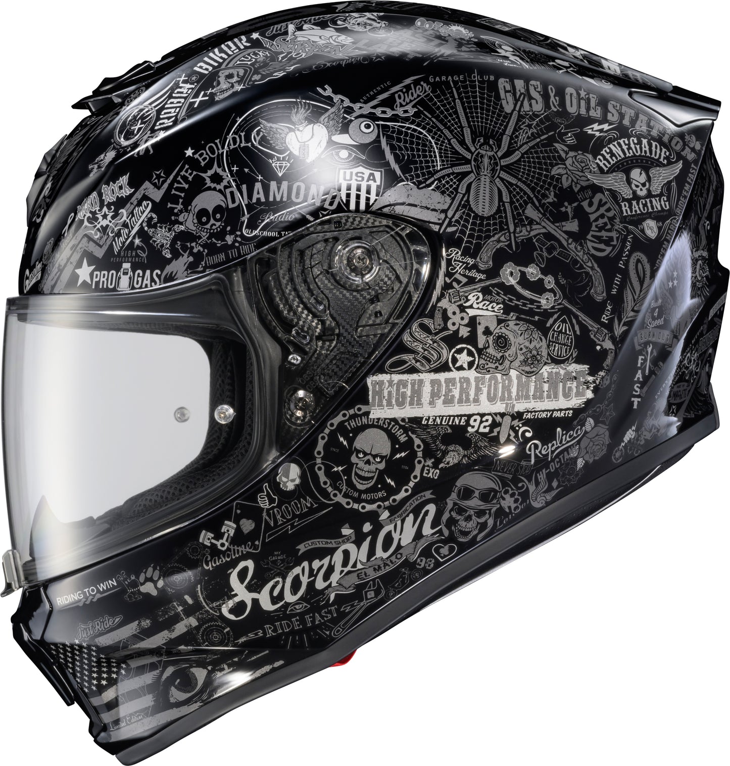 Scorpion EXO Exo R330 Full Face Helmet - Shake 2 Black Large