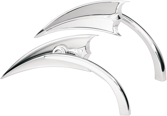 ARLEN NESS Mirror - Micro - Scoop - Side View - Triangle - Chrome - Left 13-060