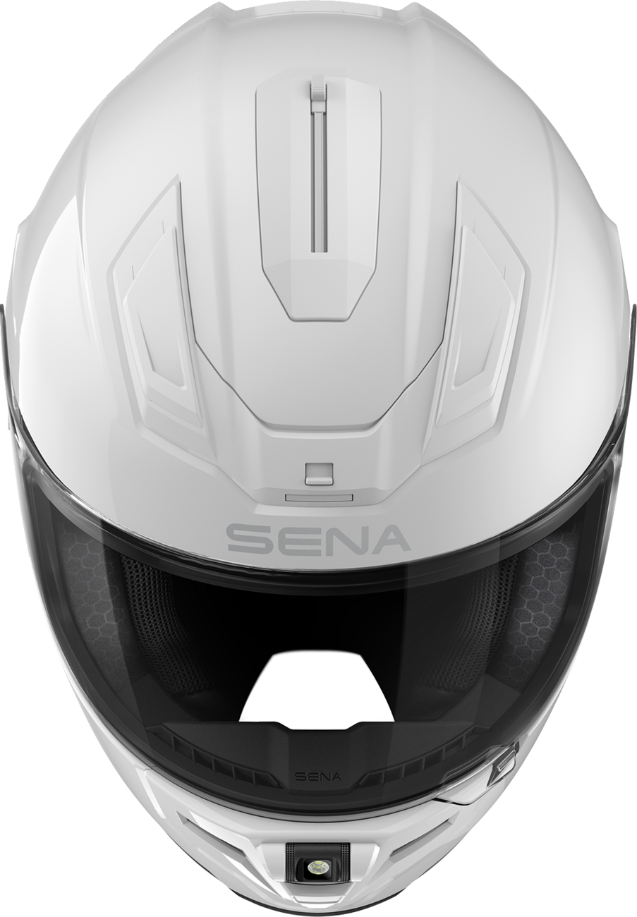 SENA Phantom Helmet - Gloss White, Part Number PHANTOM-GW00M3, Medium Fit